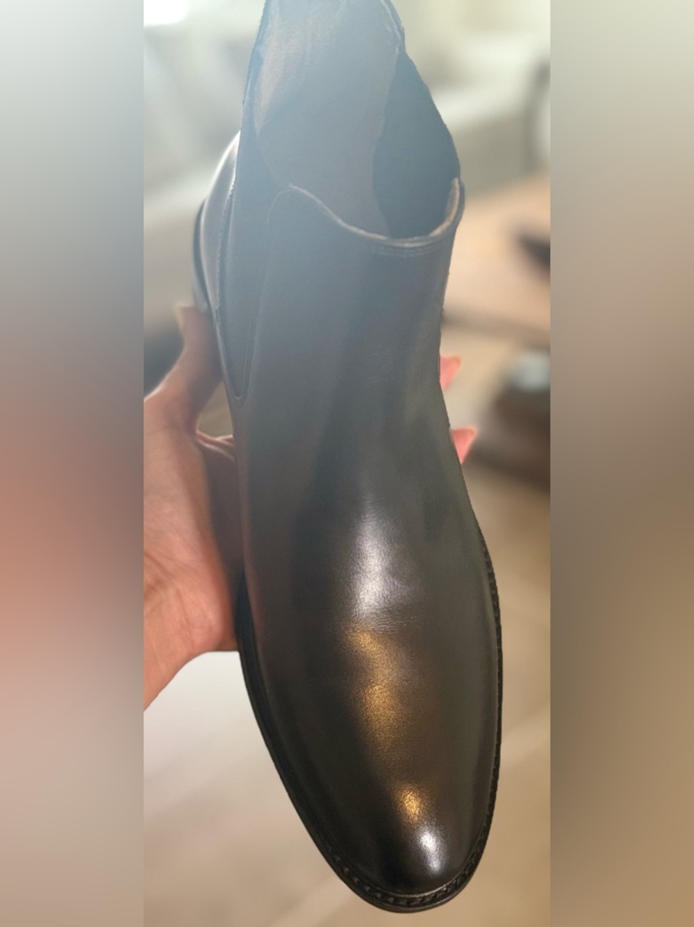 NEW Banana Republic Black Leather Chelsea Boots Men 10 - Picture 6 of 8